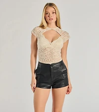 Sultry Glam Cutout Lace Bodysuit