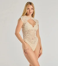 Sultry Glam Cutout Lace Bodysuit
