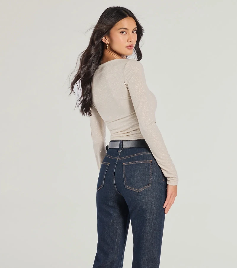 Love To Shine Glitter Long Sleeve Top