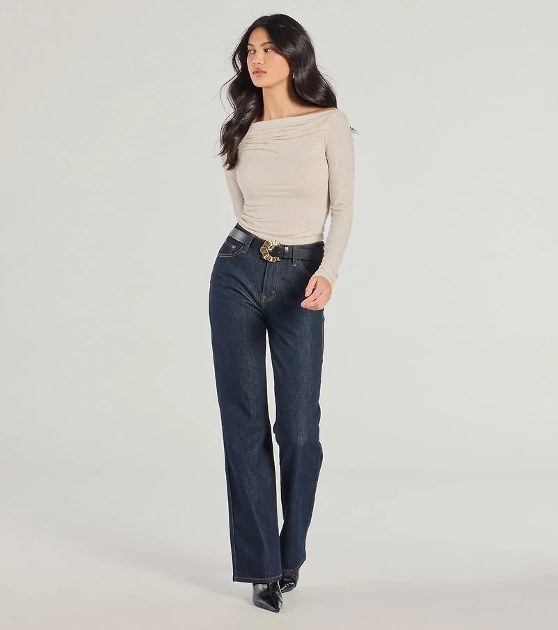 Love To Shine Glitter Long Sleeve Top