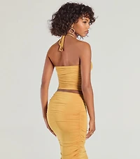 Coastal Escape Cropped Halter Top