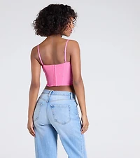 Stunned By Luxe Rhinestone Mesh Bustier