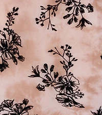 Ultra Femme Vibes Flocked Floral Lace Trim Crop Top