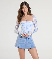 Sweetly Romantic Floral Lace Crop Top