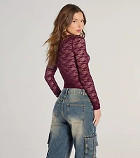 Lady Lace Sheer Crop Top