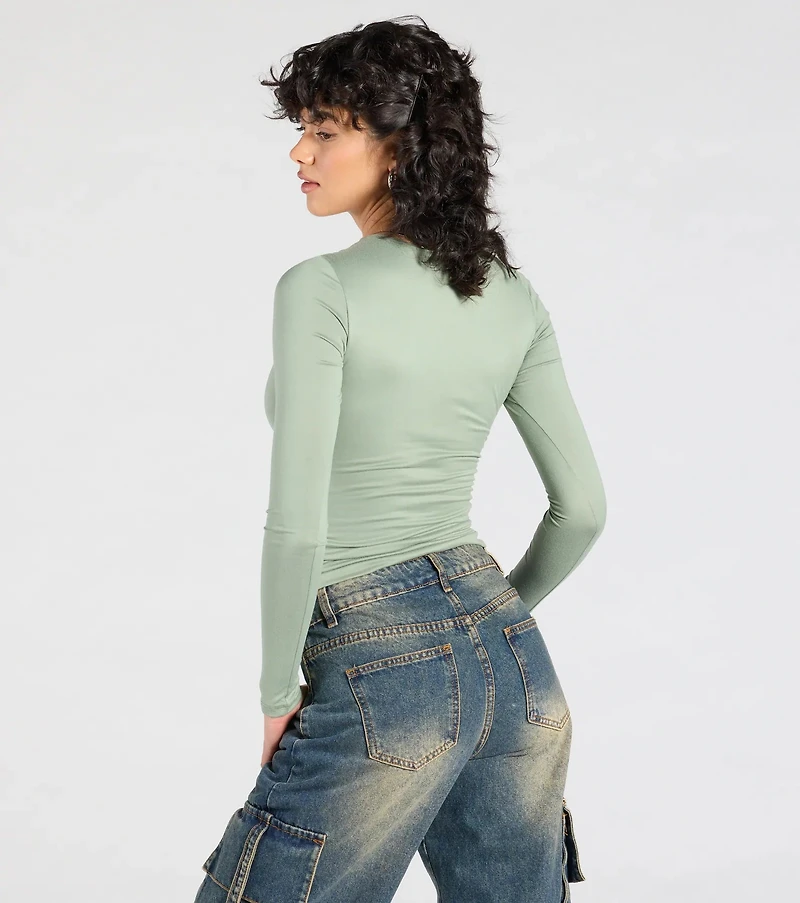 Essential Update Long Sleeve Crop Top
