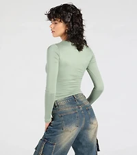 Essential Update Long Sleeve Crop Top