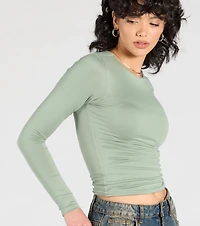 Essential Update Long Sleeve Crop Top