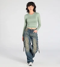 Essential Update Long Sleeve Crop Top