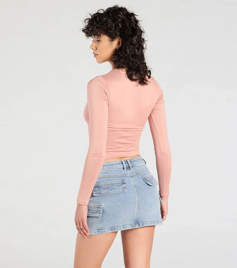 Essential Update Long Sleeve Crop Top