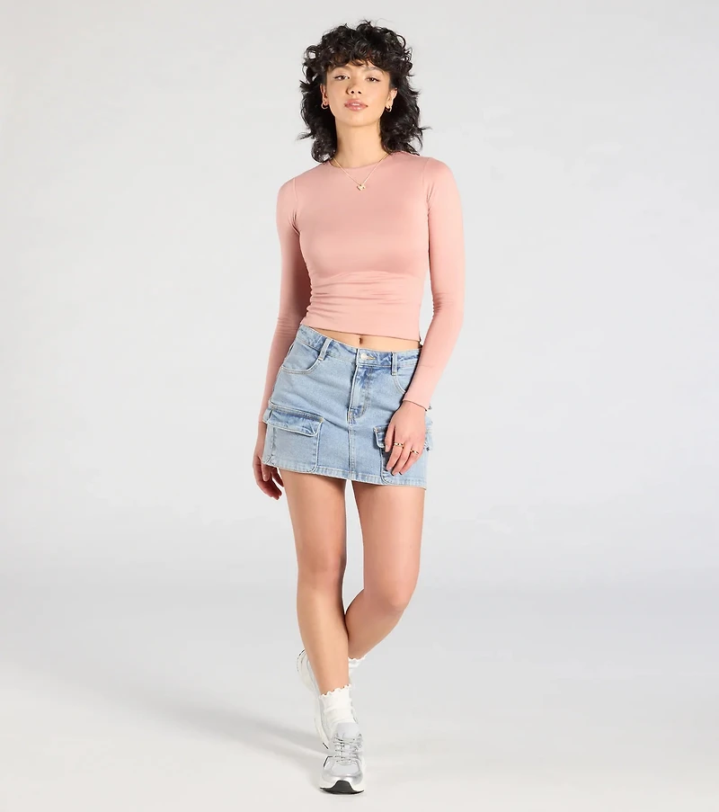 Essential Update Long Sleeve Crop Top