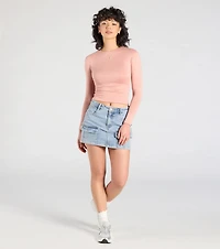 Essential Update Long Sleeve Crop Top