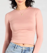 Essential Update Long Sleeve Crop Top