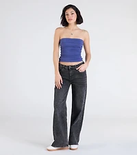 Cutest Vibe Ruched Knit Tube Top