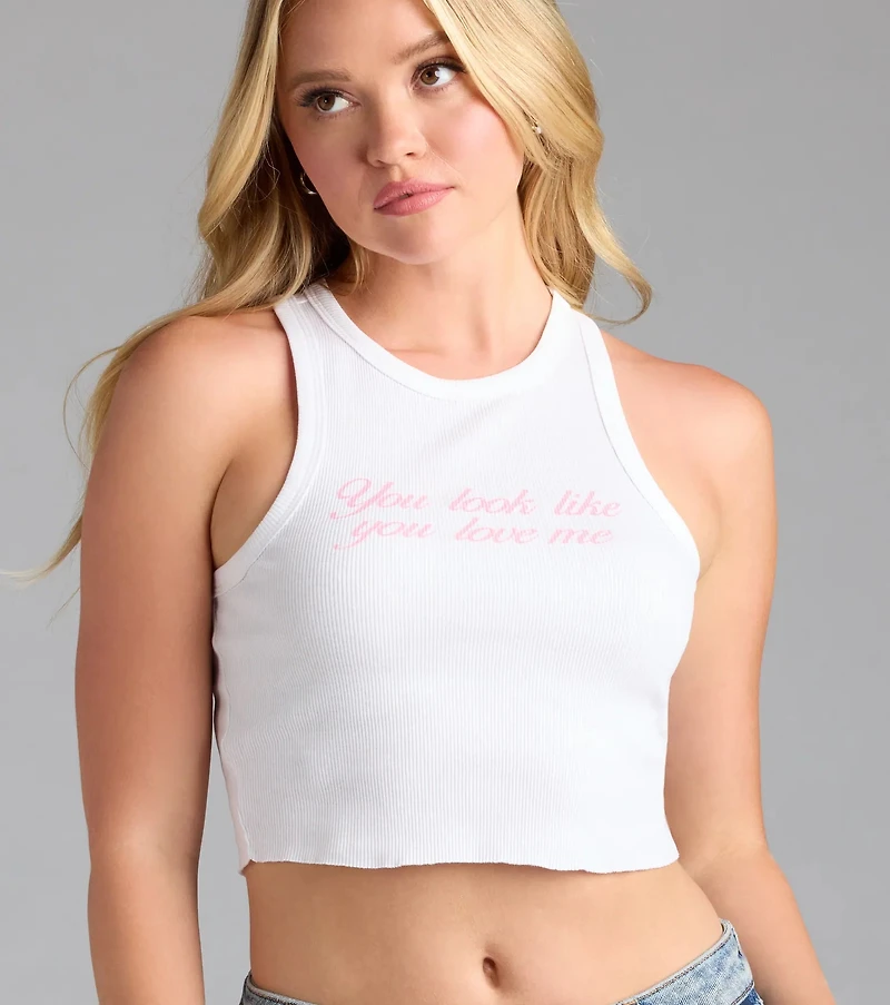 You Love Me Graphic Tank Top