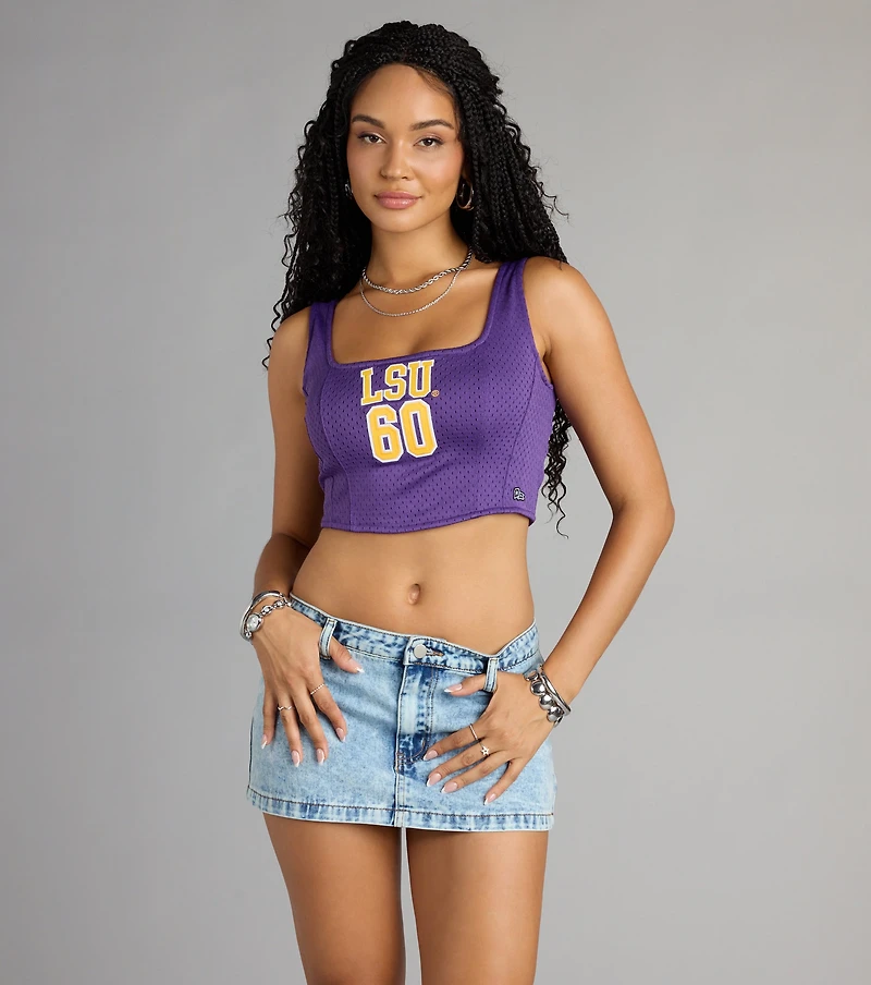 Game Day Glam LSU® Jersey Corset Crop Top