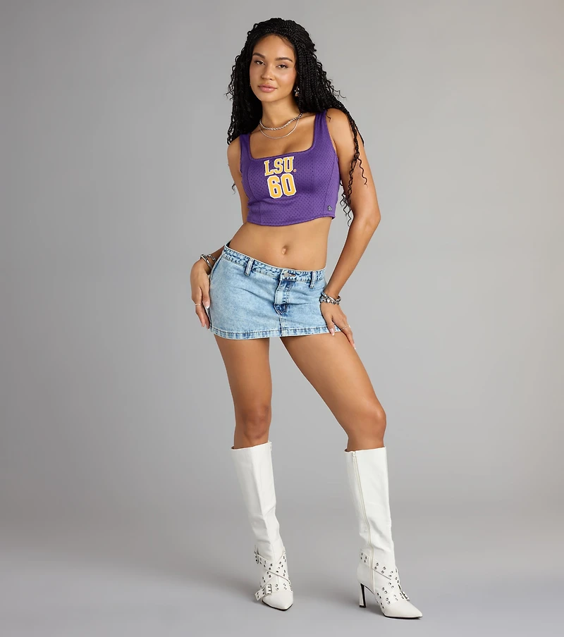 Game Day Glam LSU® Jersey Corset Crop Top