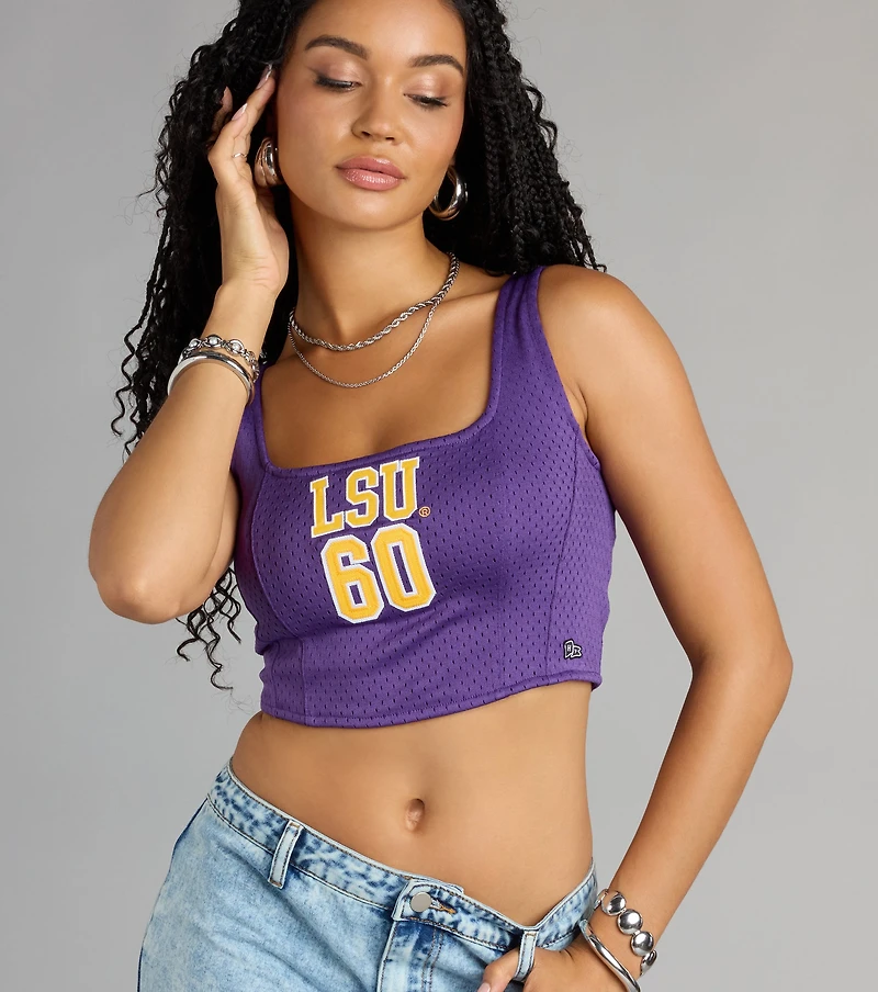 Game Day Glam LSU® Jersey Corset Crop Top