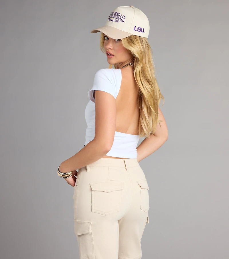 Class Crush LSU® Open Back Crop Tee