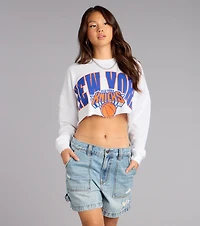 Ultra Game NBA New York Knicks Crop Sweatshirt