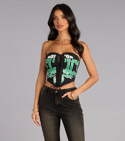 Ultra Game NBA Boston Celtics Corset Top