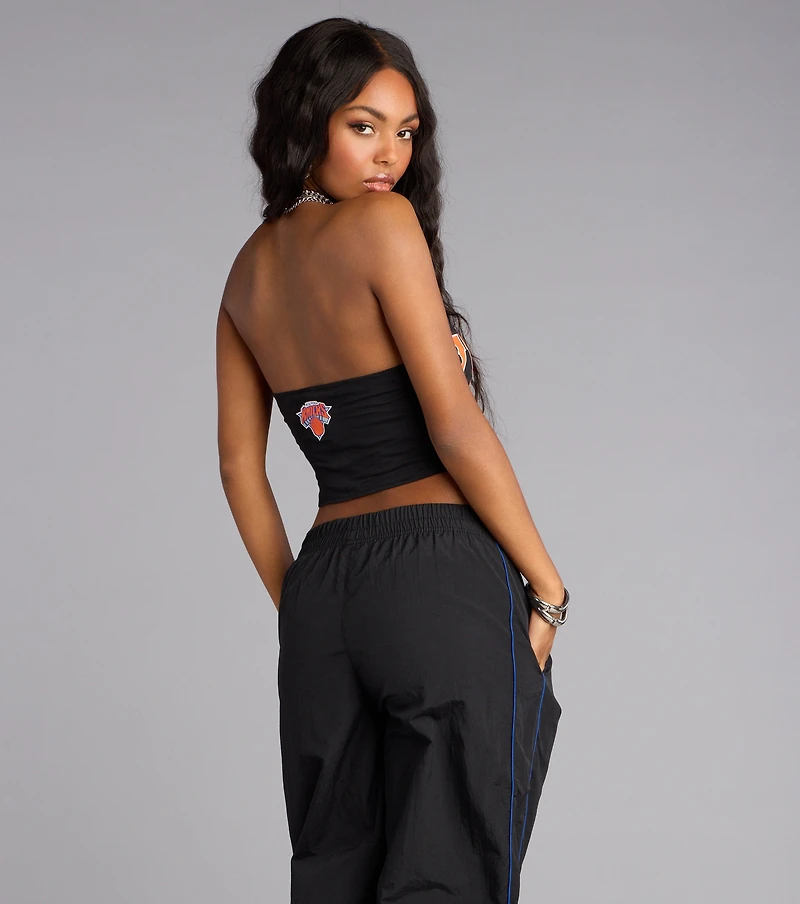 Ultra Game NBA Knicks Lace-Up Corset Top