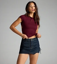 Baby Got Back Basic Crew Neck Crop Tee