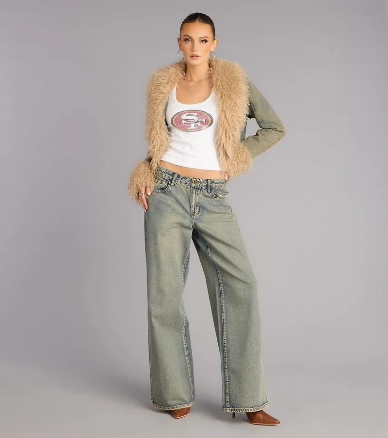 Ultra Game NFL San Francisco 49ers Rhinestone Tank Top