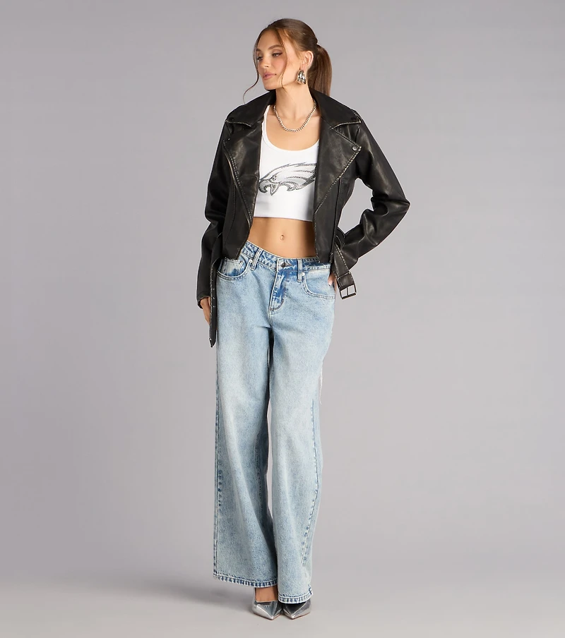 Ultra Game NFL Philadelphia Eagles Rhinestone Tank Top