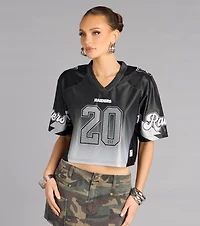 Ultra Game NFL Las Vegas Raiders Mesh Crop Top