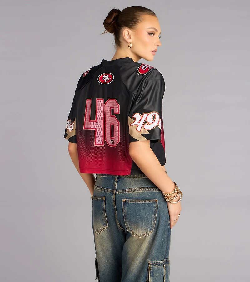 Ultra Game NFL San Francisco 49ers Mesh Crop Top