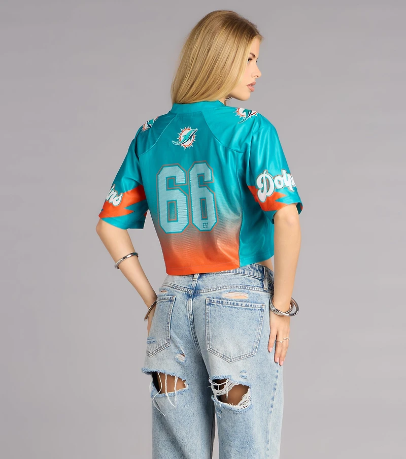 Ultra Game NFL Miami Dolphins Mesh Crop Top