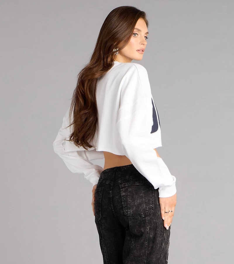 Ultra Game NFL Dallas Cowboys Crop Sweatshirt