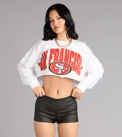 Ultra Game NFL San Francisco 49ers Crop Sweatshirt