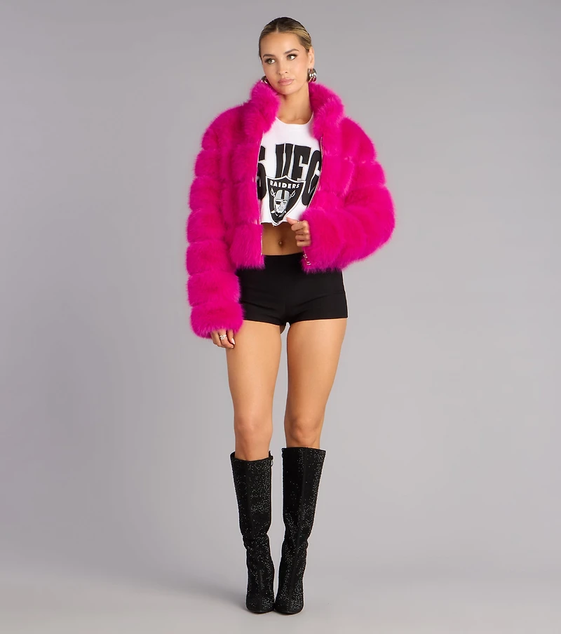 Ultra Game NFL Las Vegas Raiders Crop Sweatshirt