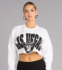 Ultra Game NFL Las Vegas Raiders Crop Sweatshirt