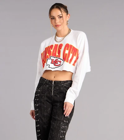 Ultra Game NFL Kansas City Chiefs Crop Sweatshirt