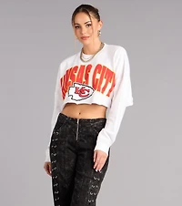 Ultra Game NFL Kansas City Chiefs Crop Sweatshirt