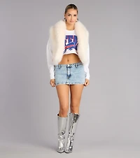 Ultra Game NFL Buffalo Bills Crop Sweatshirt