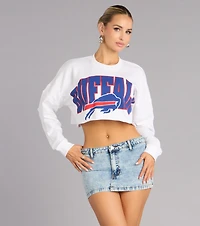 Ultra Game NFL Buffalo Bills Crop Sweatshirt