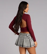 Perfect Twist Long Sleeve Crop Top