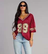 Easy MVP Tiger Print Jersey Top