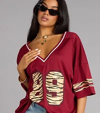 Easy MVP Tiger Print Jersey Top