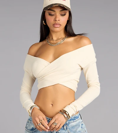 Wrap It Up Ribbed Crop Top