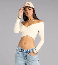Wrap It Up Ribbed Crop Top