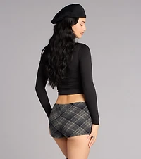 Cozy Sculpt Mock Neck Crop Top