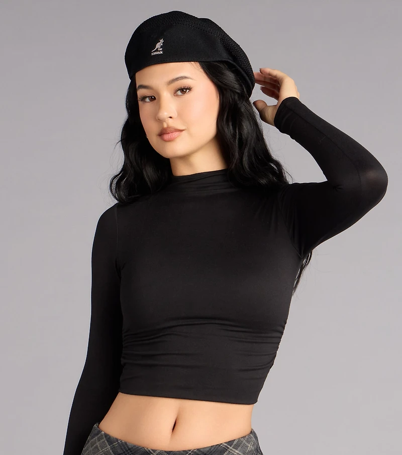 Cozy Sculpt Mock Neck Crop Top