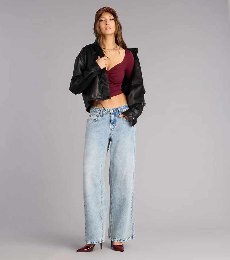 Effortless Tease Long Sleeve Crop Top