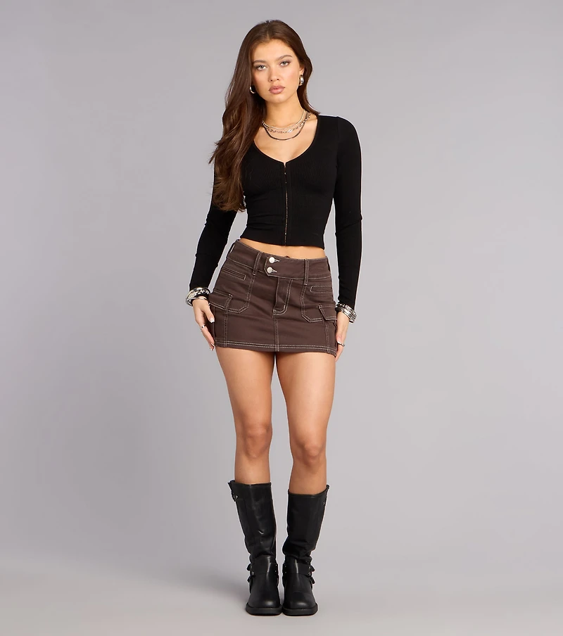 Second Look Obsession Long Sleeve Crop Top