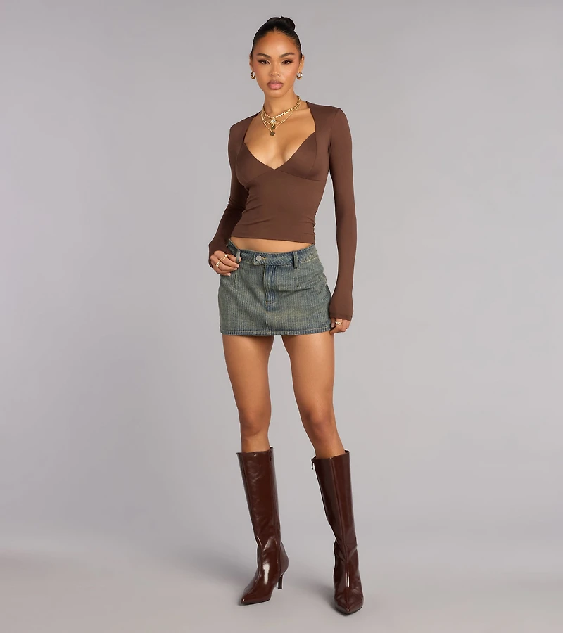 Own the Moment Long Sleeve Crop Top